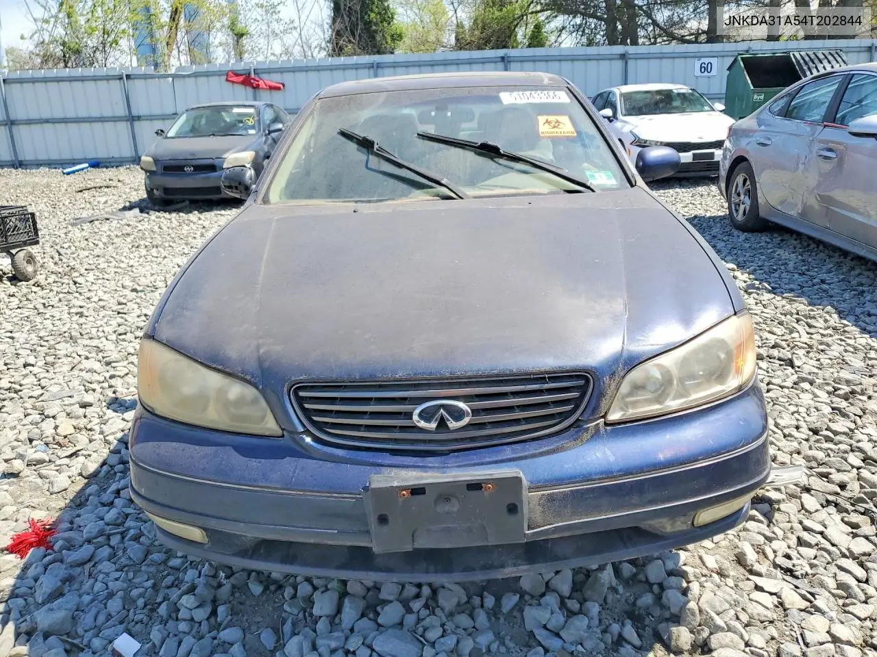 2004 Infiniti I35 Base VIN: JNKDA31A54T202844 Lot: 51043366