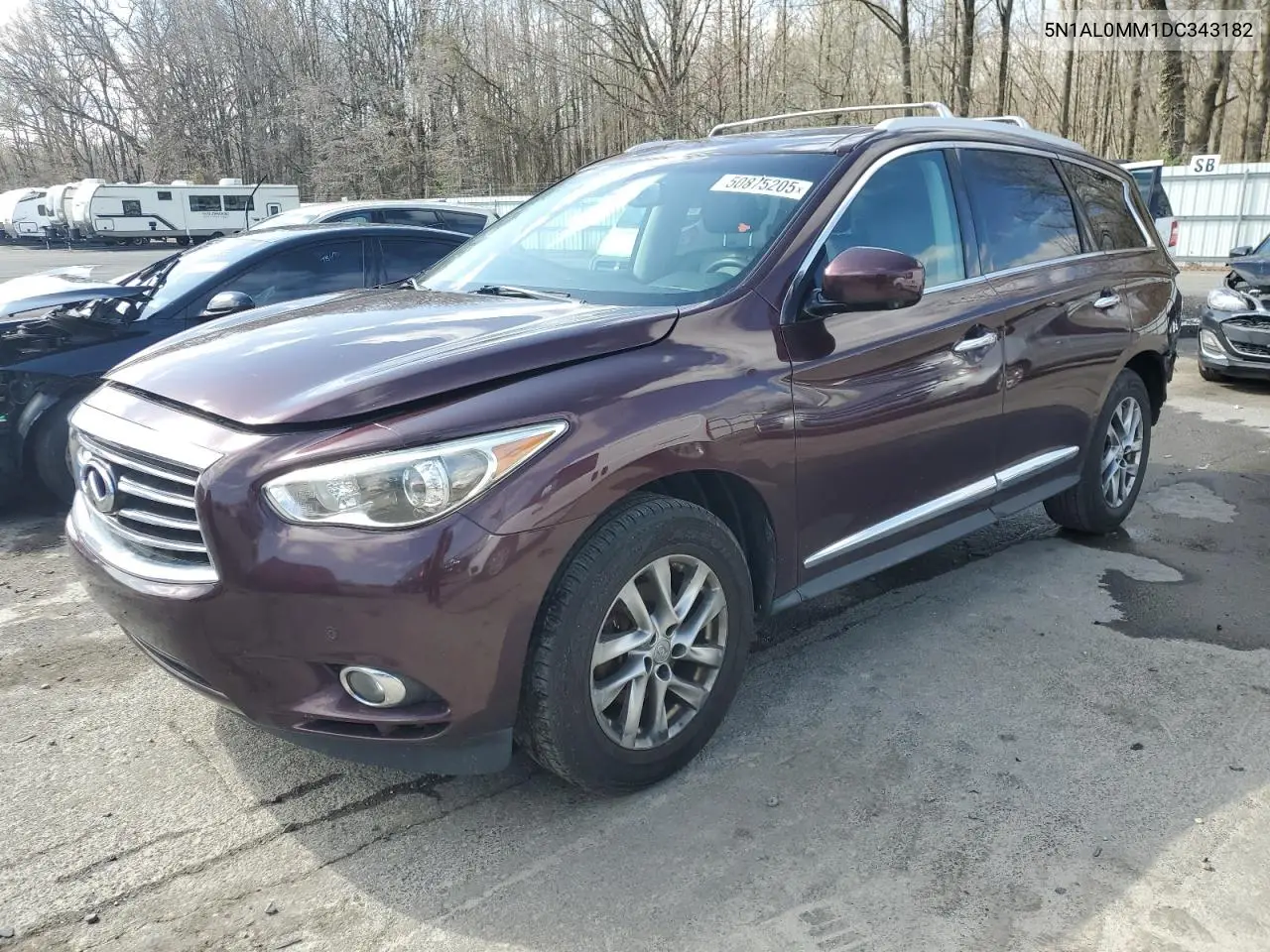 2013 Infiniti Jx35 VIN: 5N1AL0MM1DC343182 Lot: 41731476