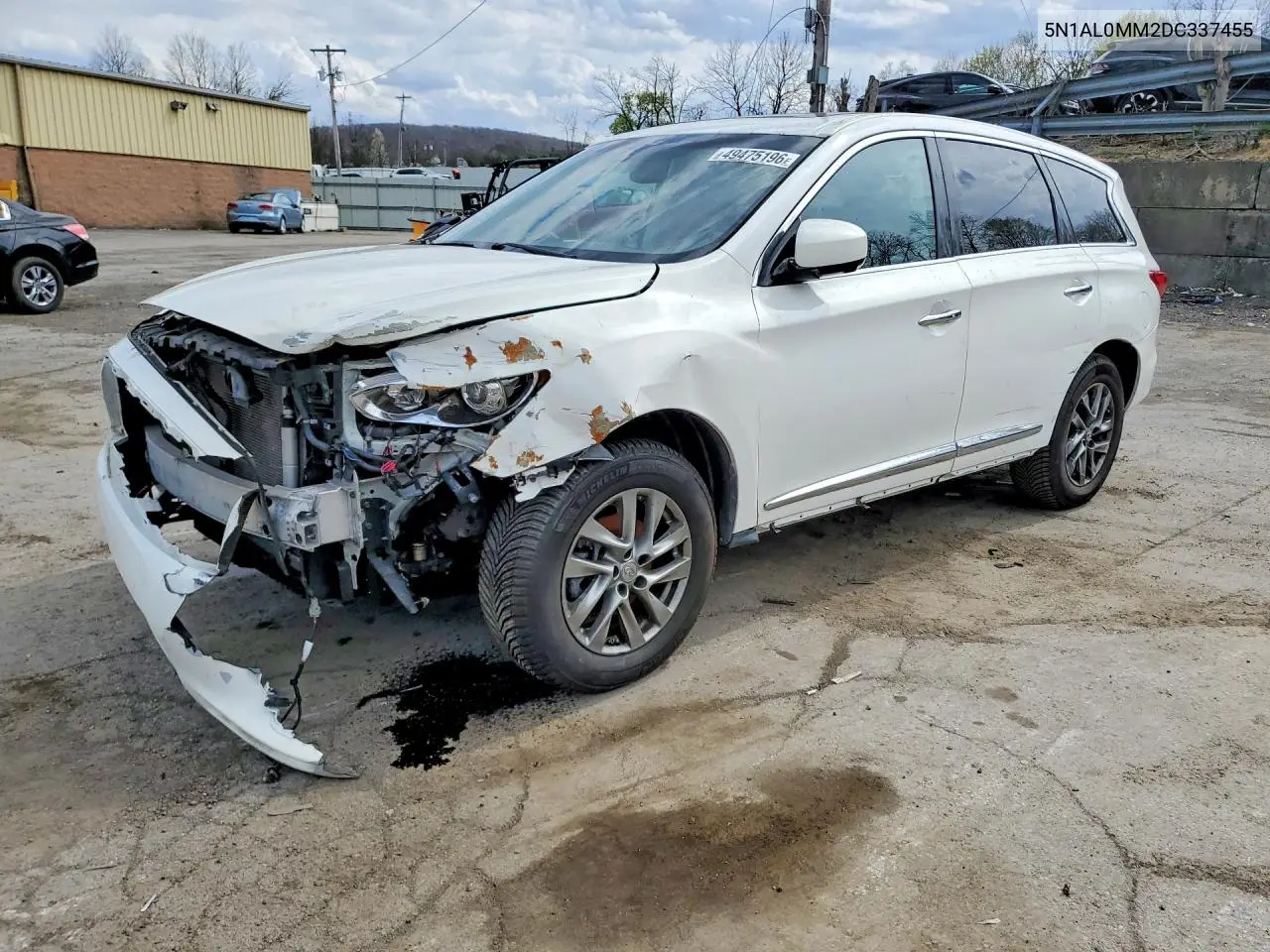 2013 Infiniti Jx35 Base VIN: 5N1AL0MM2DC337455 Lot: 49475196