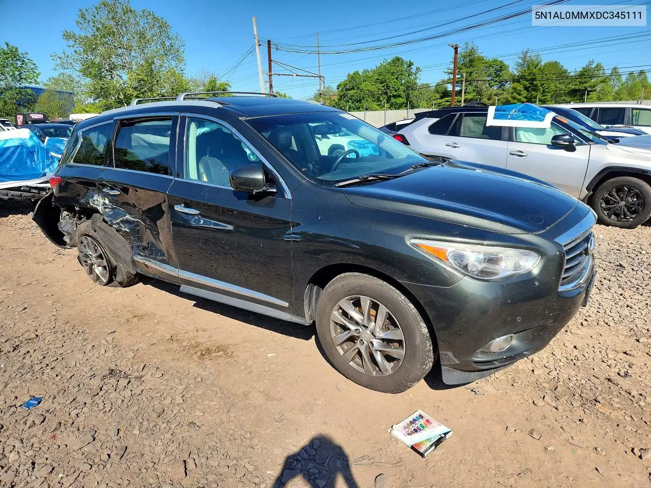 2013 Infiniti Jx35 Base VIN: 5N1AL0MMXDC345111 Lot: 55011486
