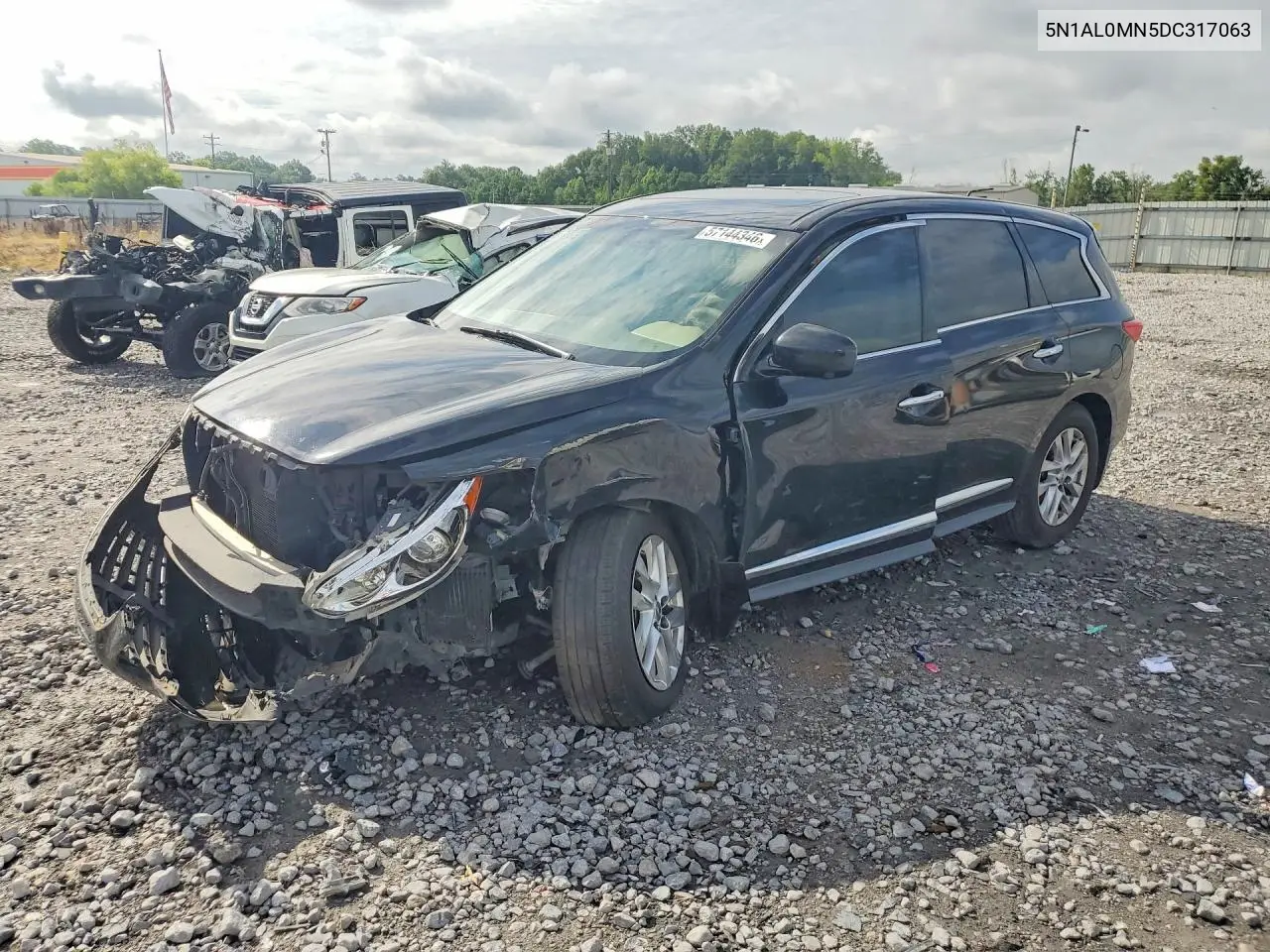 2013 Infiniti Jx35 Base VIN: 5N1AL0MN5DC317063 Lot: 57144346