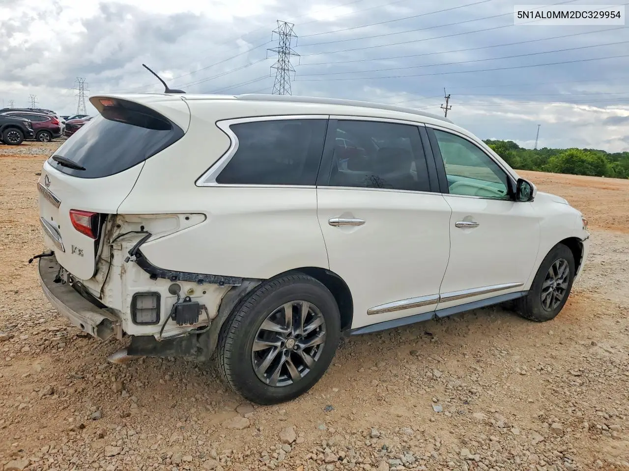 2013 Infiniti Jx35 Base VIN: 5N1AL0MM2DC329954 Lot: 58303946