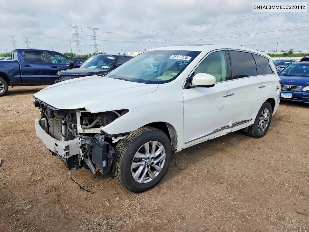 2013 Infiniti Jx35 Base VIN: 5N1AL0MM6DC320142 Lot: 58608156