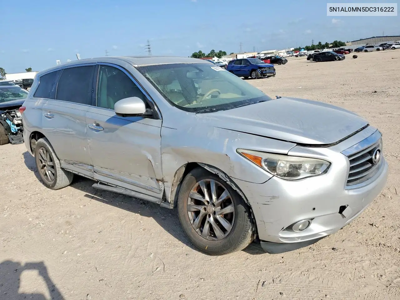 2013 Infiniti Jx35 Base VIN: 5N1AL0MN5DC316222 Lot: 58811786