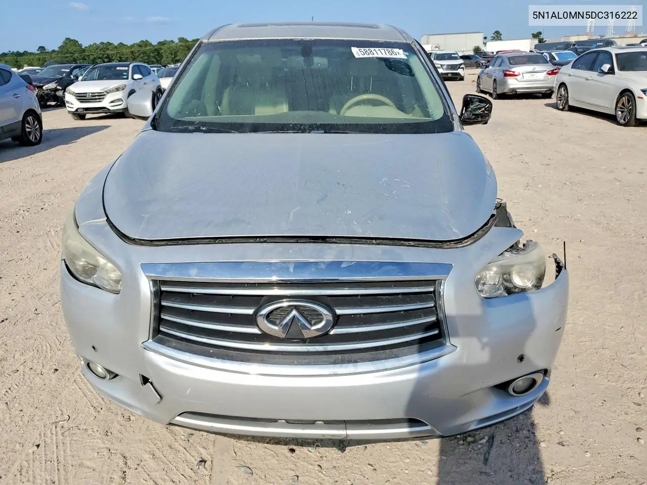 2013 Infiniti Jx35 Base VIN: 5N1AL0MN5DC316222 Lot: 58811786