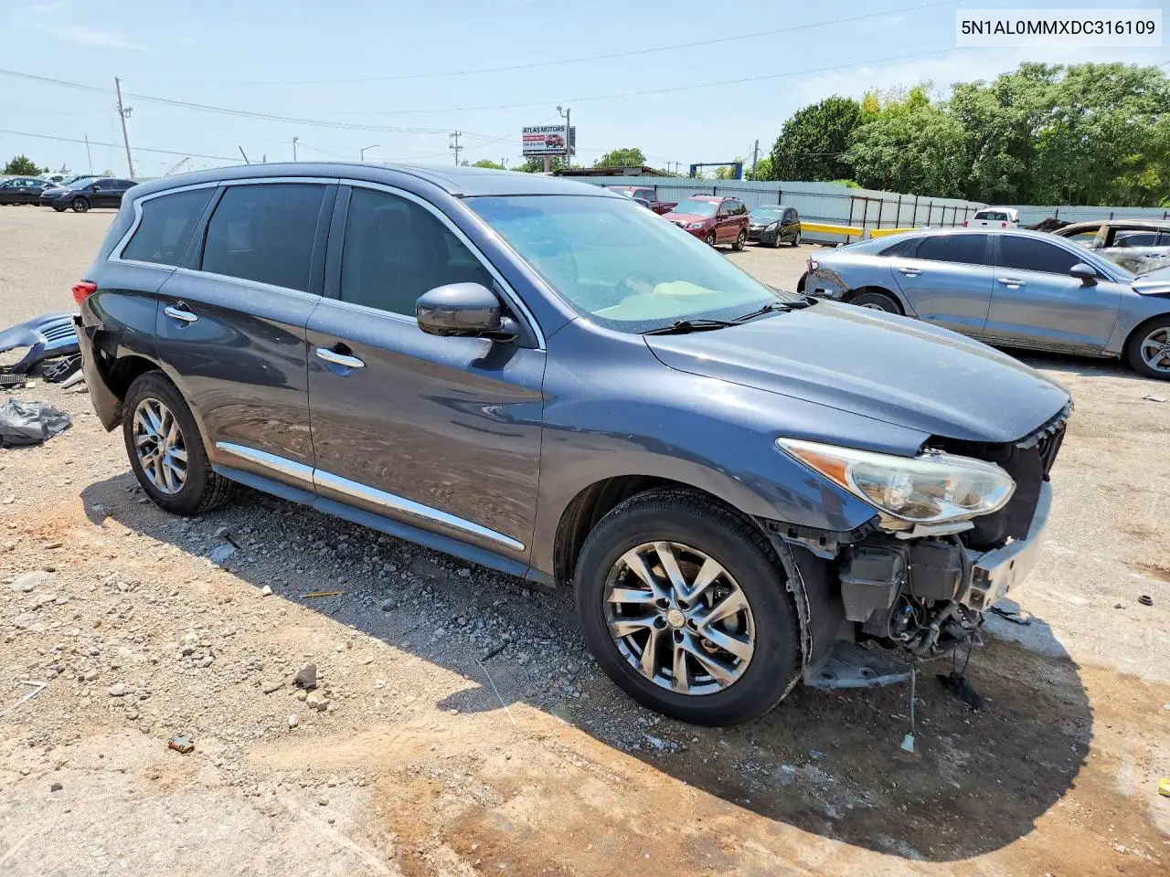 2013 Infiniti Jx35 Base VIN: 5N1AL0MMXDC316109 Lot: 60113056