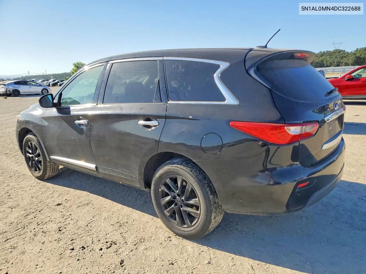 2013 Infiniti Jx35 Base VIN: 5N1AL0MN4DC322688 Lot: 60673946