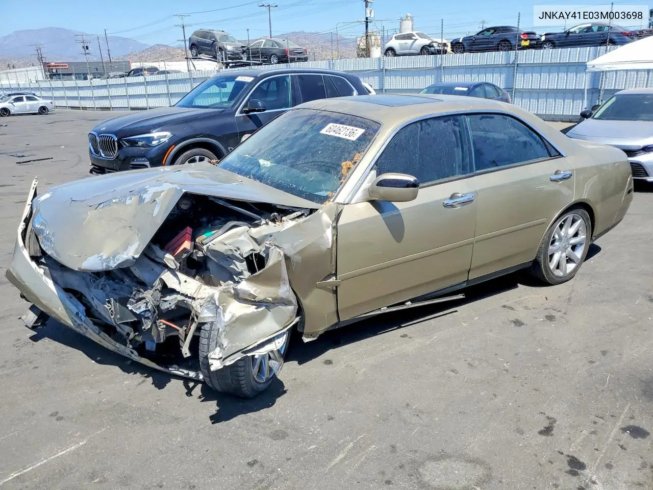 2003 Infiniti M45 Base VIN: JNKAY41E03M003698 Lot: 60462136