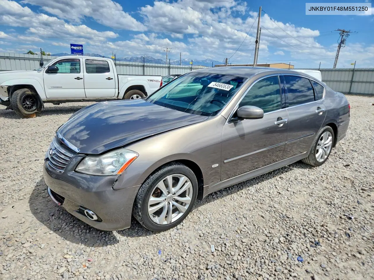2008 Infiniti M45 X VIN: JNKBY01F48M551250 Lot: 54660636
