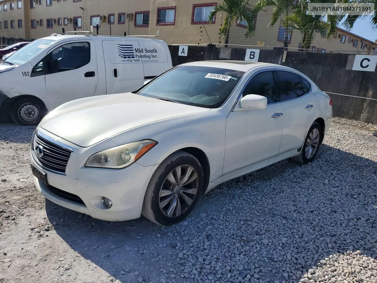2011 Infiniti M37 X VIN: JN1BY1AR1BM371591 Lot: 53436766