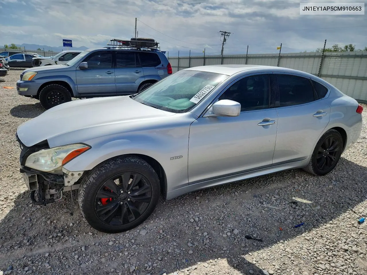 2012 Infiniti M35H Base VIN: JN1EY1AP5CM910663 Lot: 56527796