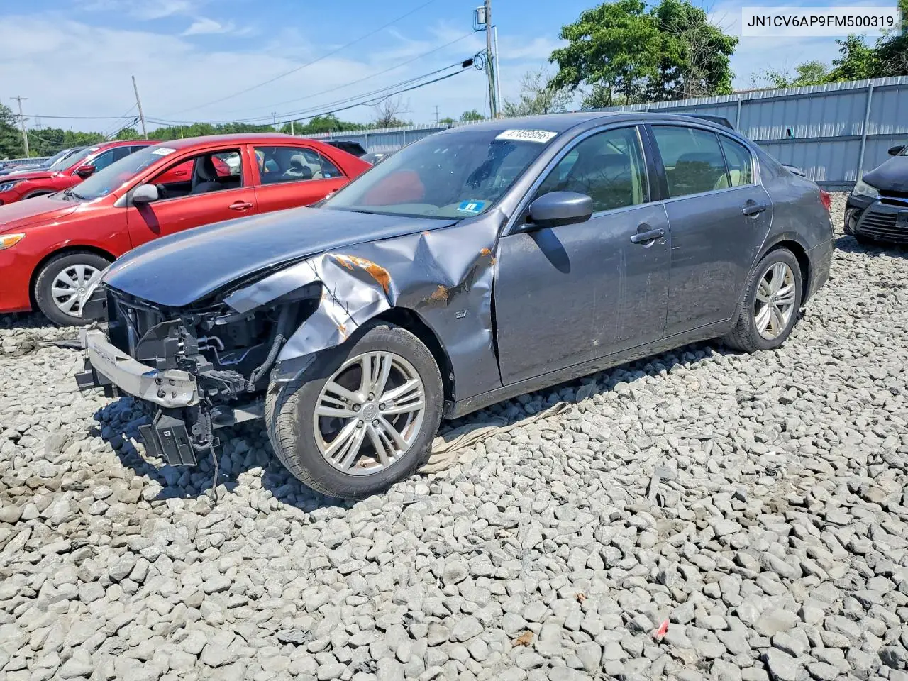 2015 Infiniti Q40 Base VIN: JN1CV6AP9FM500319 Lot: 47459956