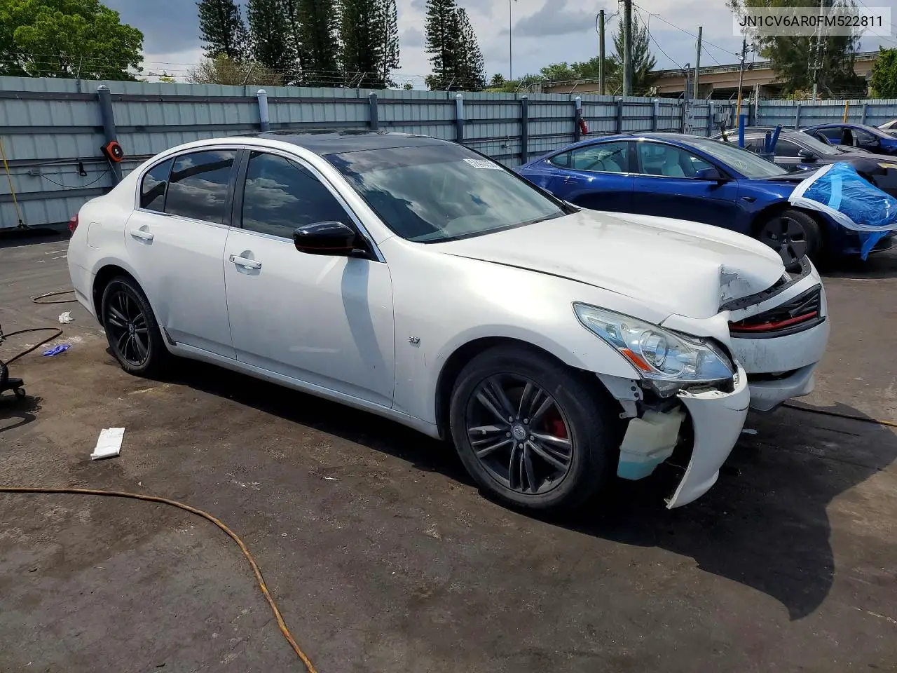 2015 Infiniti Q40 Base VIN: JN1CV6AR0FM522811 Lot: 51470756