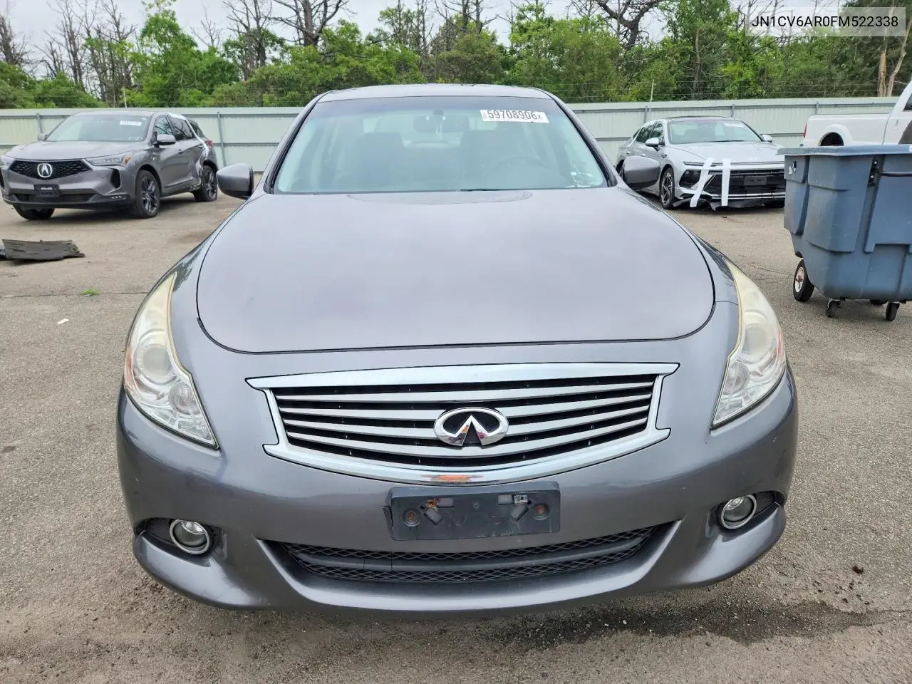 2015 Infiniti Q40 Base VIN: JN1CV6AR0FM522338 Lot: 59708906