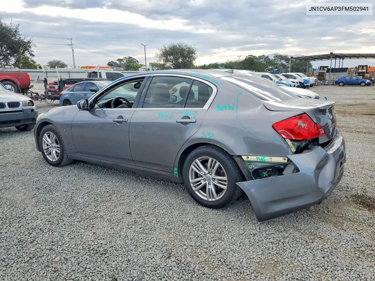 2015 Infiniti Q40 Base VIN: JN1CV6AP3FM502941 Lot: 61627266