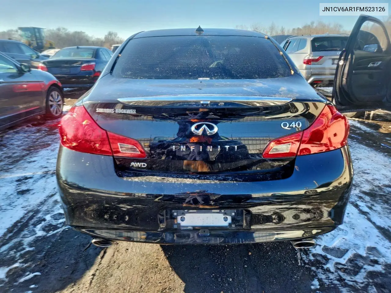 2015 Infiniti Q40 Base VIN: JN1CV6AR1FM523126 Lot: 96414345