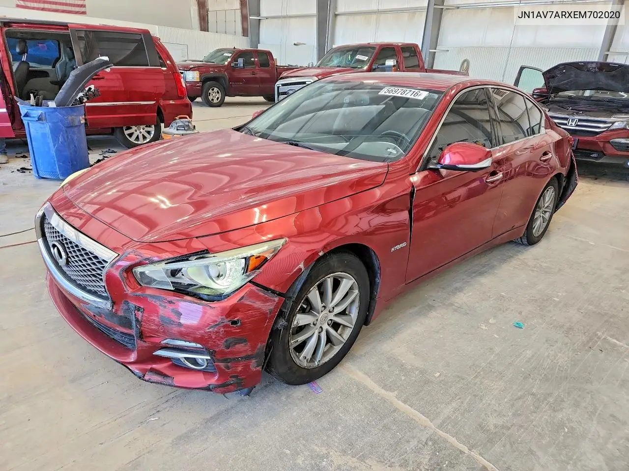 2014 Infiniti Q50 Hybrid Premium VIN: JN1AV7ARXEM702020 Lot: 56978716