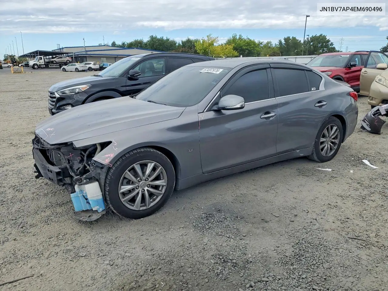 2014 Infiniti Q50 Premium VIN: JN1BV7AP4EM690496 Lot: 57497976