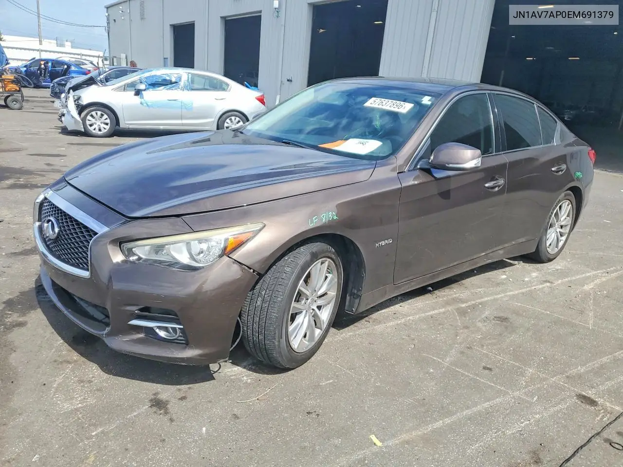 2014 Infiniti Q50 Hybrid Premium VIN: JN1AV7AP0EM691379 Lot: 57637896