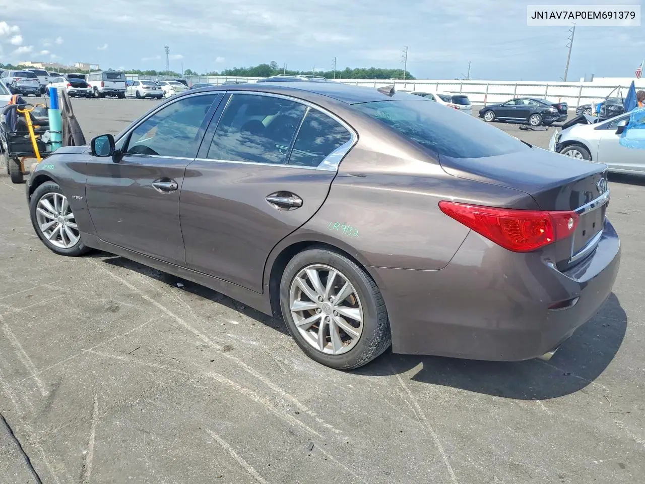 2014 Infiniti Q50 Hybrid Premium VIN: JN1AV7AP0EM691379 Lot: 57637896