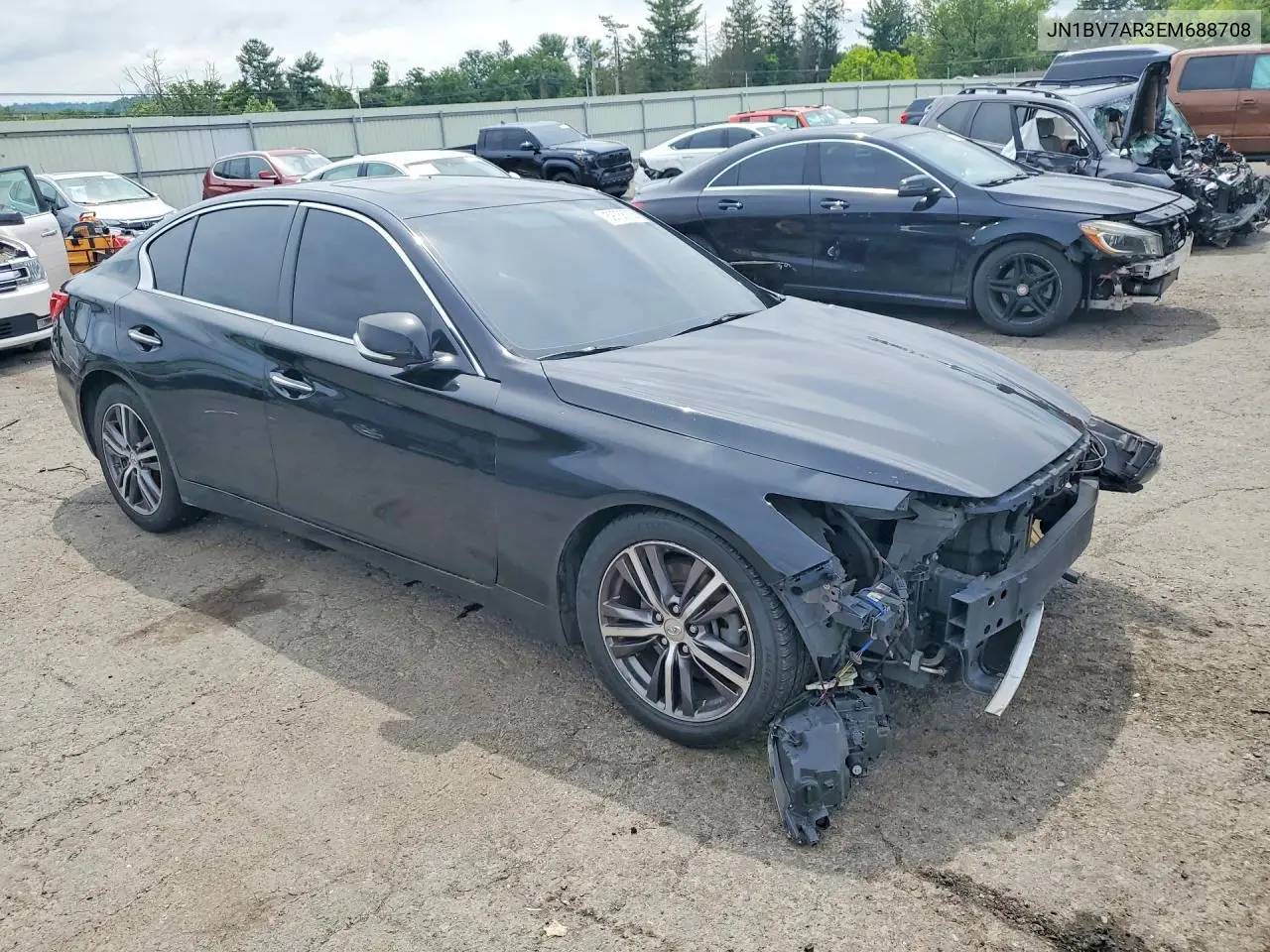 2014 Infiniti Q50 Premium VIN: JN1BV7AR3EM688708 Lot: 59738226