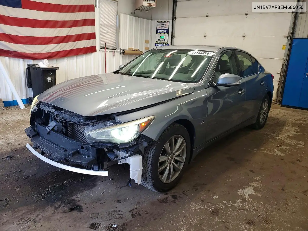 2014 Infiniti Q50 Base VIN: JN1BV7AR8EM686050 Lot: 61186426