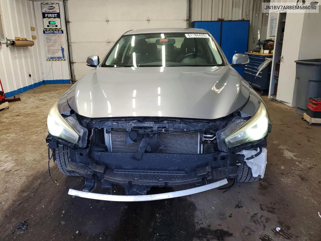 2014 Infiniti Q50 Base VIN: JN1BV7AR8EM686050 Lot: 61186426