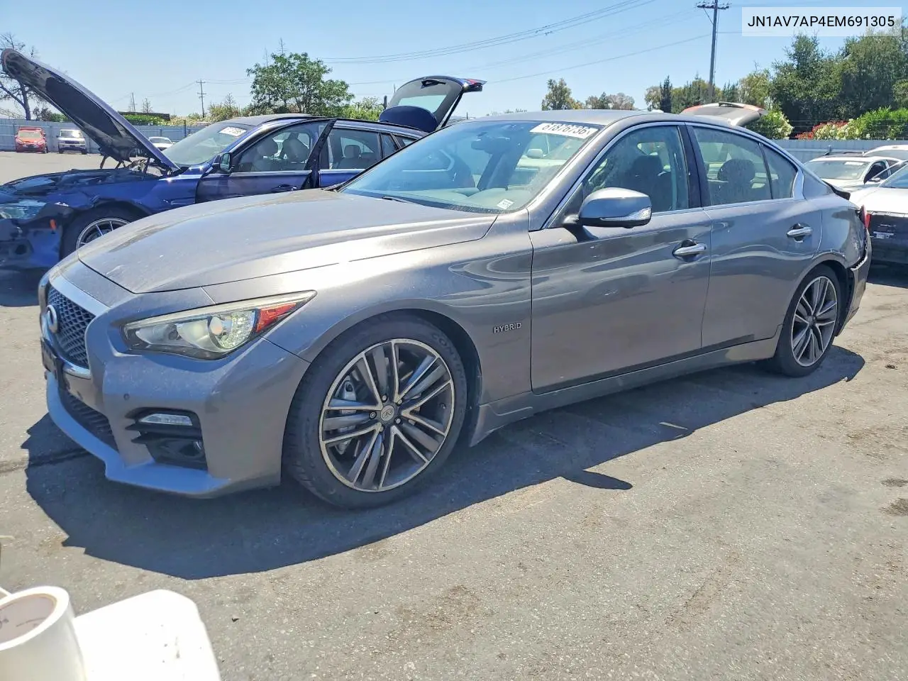 2014 Infiniti Q50 Hybrid Sport VIN: JN1AV7AP4EM691305 Lot: 61876736