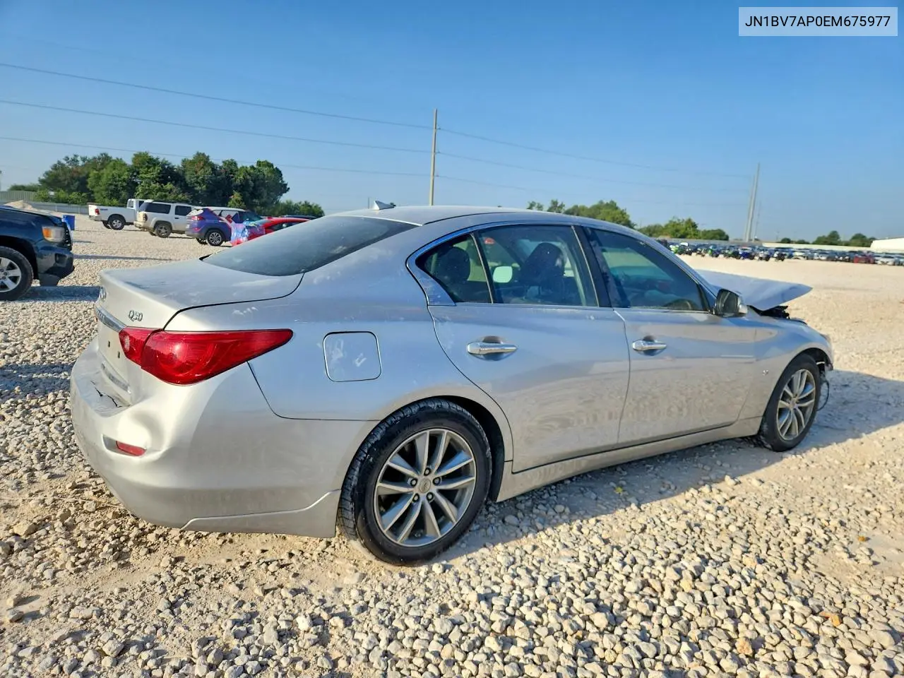 2014 Infiniti Q50 Premium VIN: JN1BV7AP0EM675977 Lot: 62058916