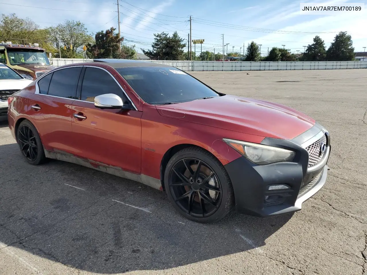 JN1AV7AR7EM700189 2014 Infiniti Q50 Hybrid Premium