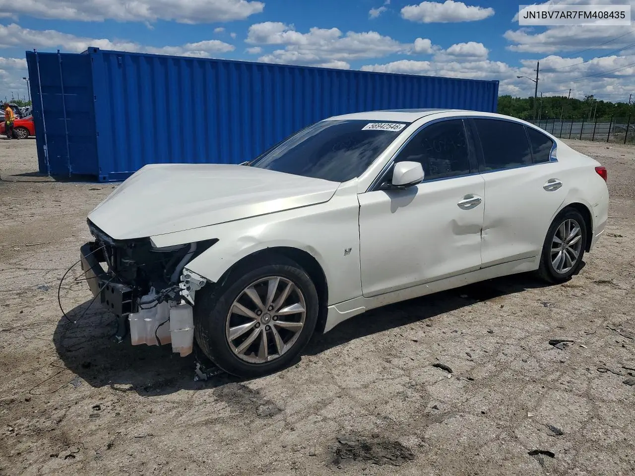 2015 Infiniti Q50 Premium VIN: JN1BV7AR7FM408435 Lot: 56942546