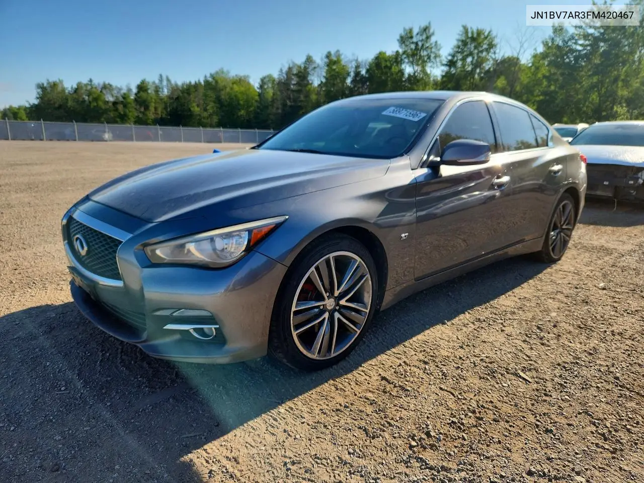 2015 Infiniti Q50 Base VIN: JN1BV7AR3FM420467 Lot: 58971596