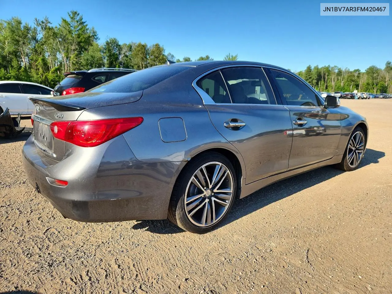 2015 Infiniti Q50 Base VIN: JN1BV7AR3FM420467 Lot: 58971596