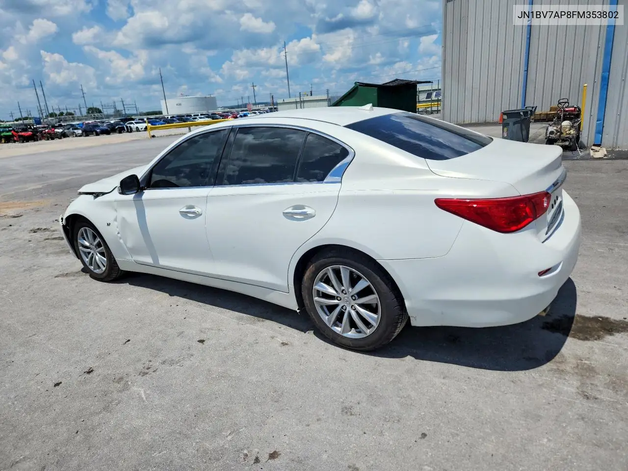 2015 Infiniti Q50 Premium VIN: JN1BV7AP8FM353802 Lot: 60552296
