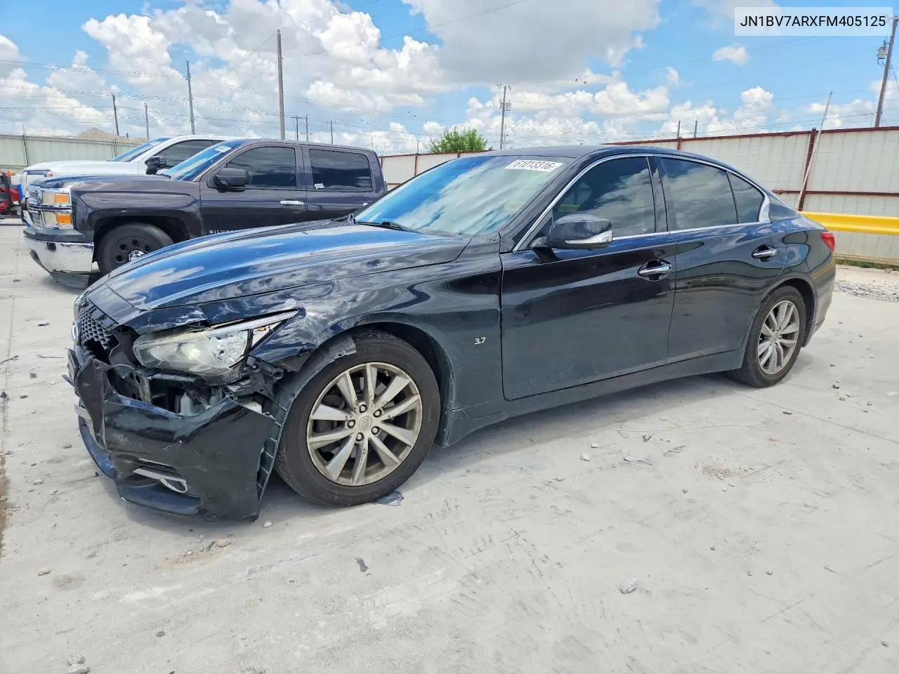 2015 Infi Q50 VIN: JN1BV7ARXFM405125 Lot: 61013316