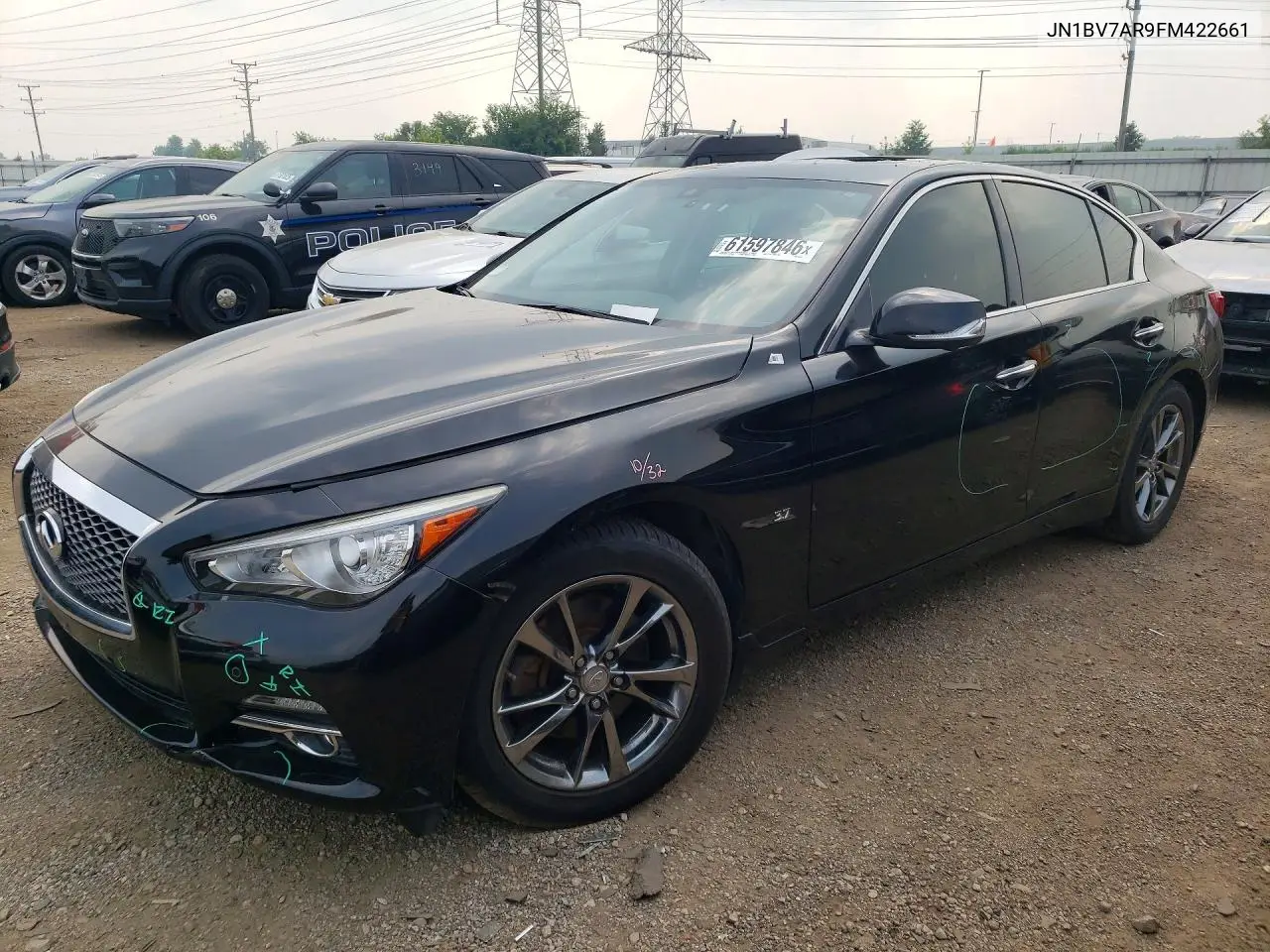 2015 Infiniti Q50 Premium VIN: JN1BV7AR9FM422661 Lot: 61597846