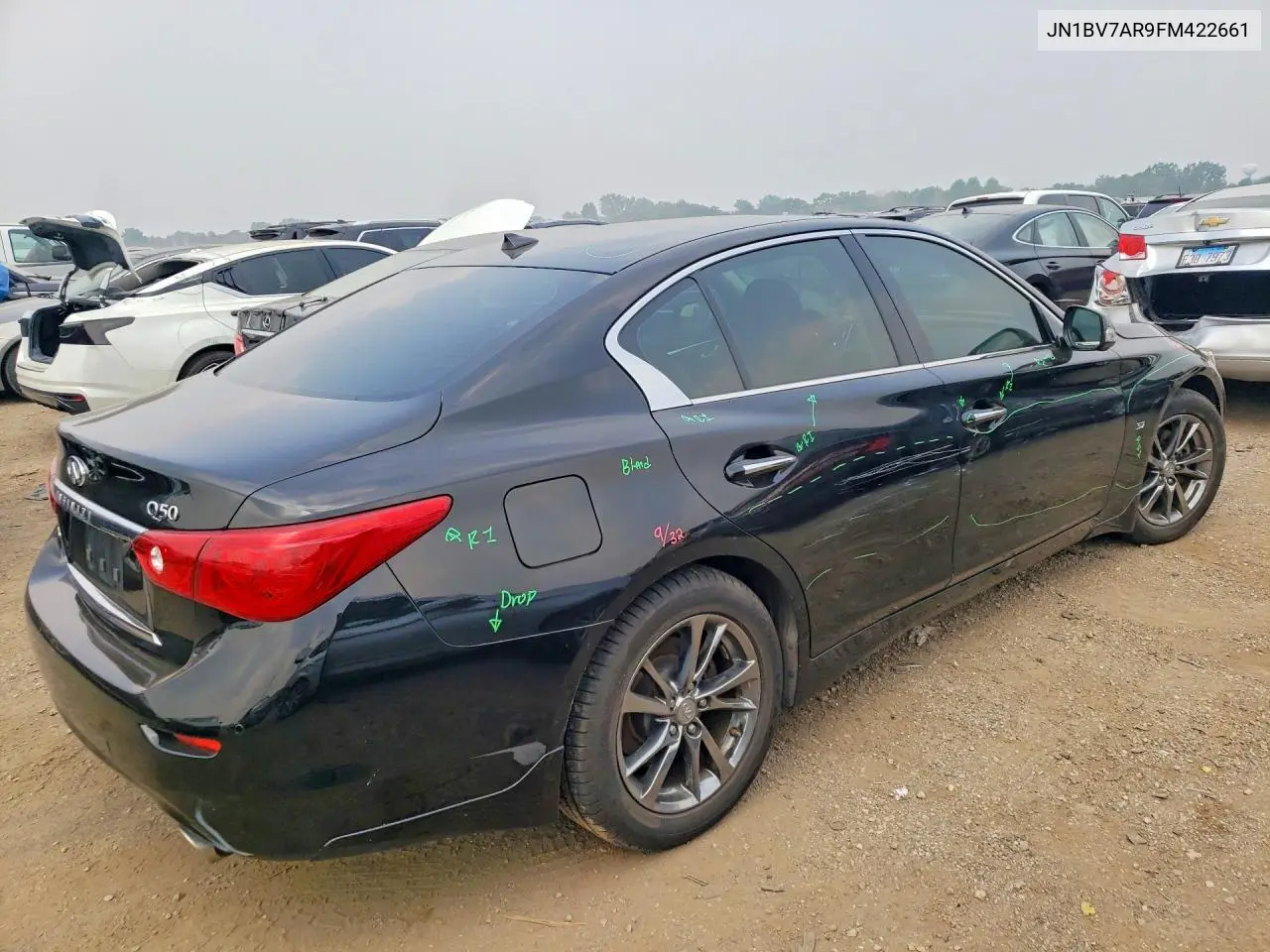 2015 Infiniti Q50 Premium VIN: JN1BV7AR9FM422661 Lot: 61597846