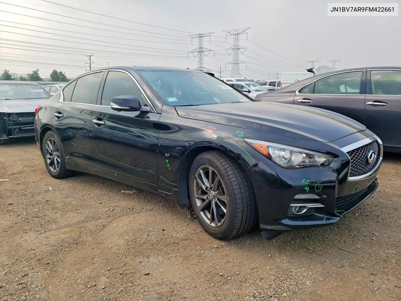 2015 Infiniti Q50 Premium VIN: JN1BV7AR9FM422661 Lot: 61597846