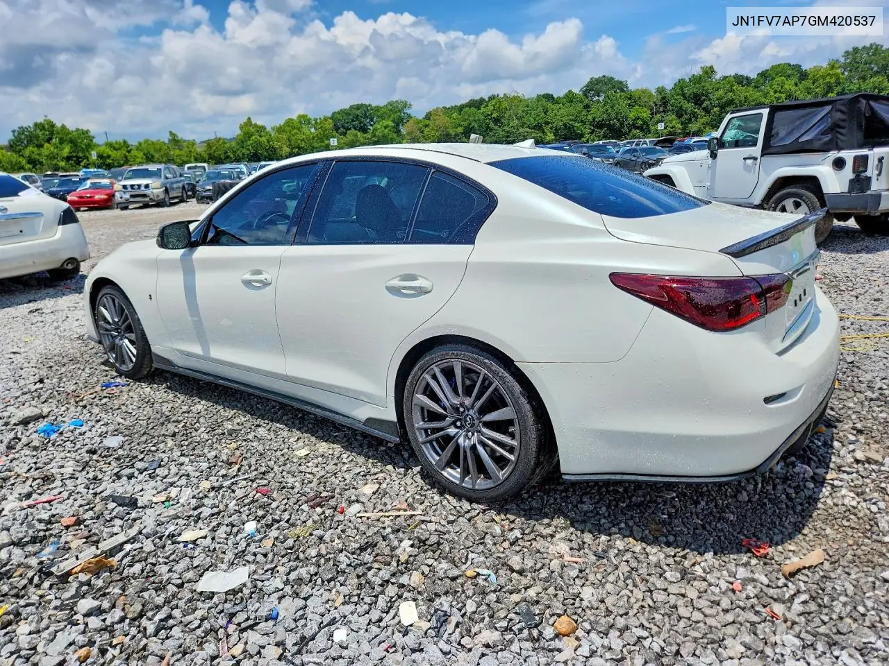 2016 Infiniti Q50 Red Sport 400 VIN: JN1FV7AP7GM420537 Lot: 60691896