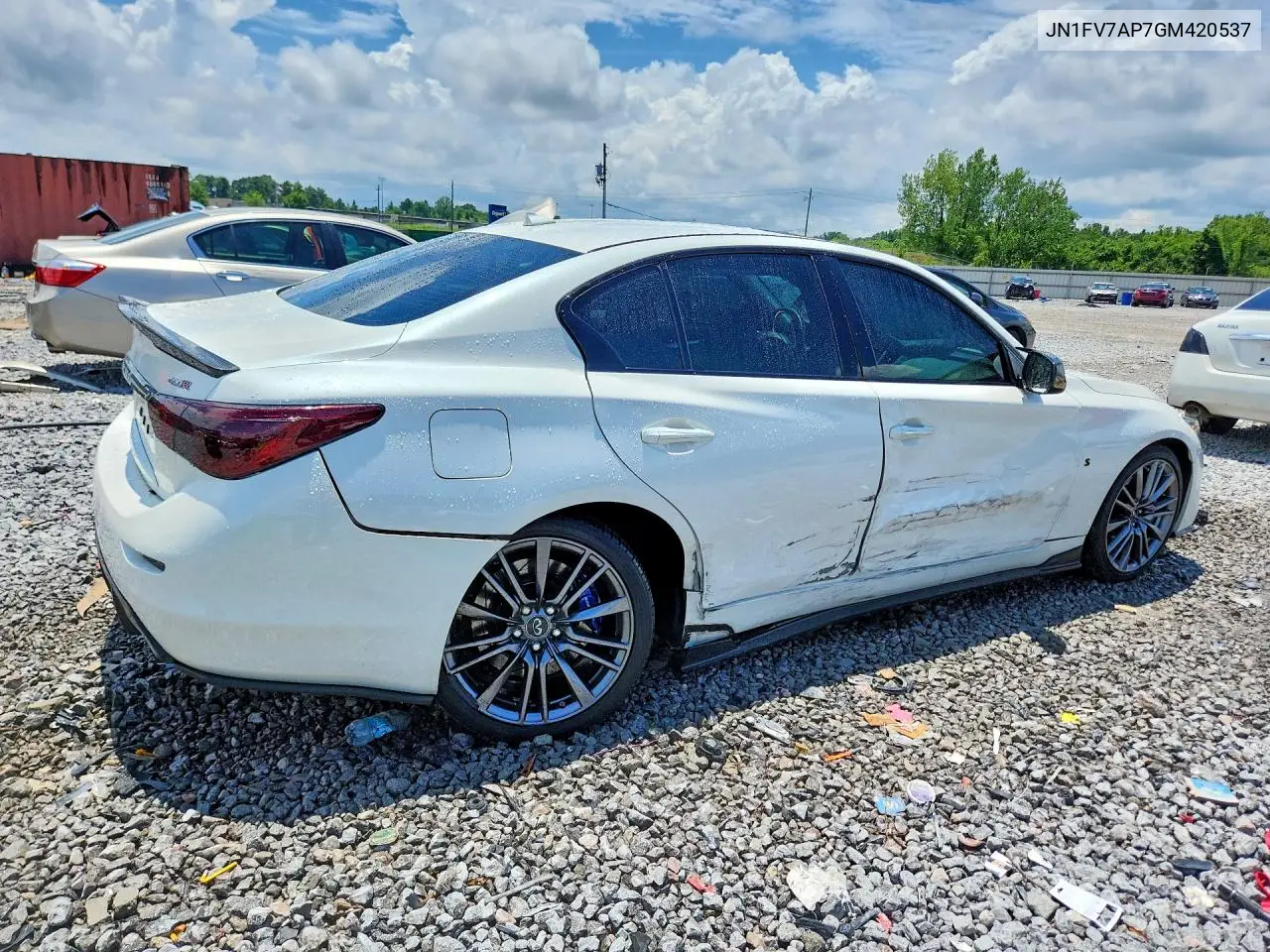 2016 Infiniti Q50 Red Sport 400 VIN: JN1FV7AP7GM420537 Lot: 60691896