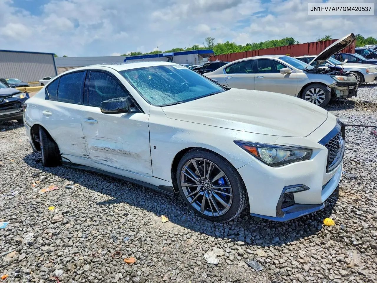 2016 Infiniti Q50 Red Sport 400 VIN: JN1FV7AP7GM420537 Lot: 60691896
