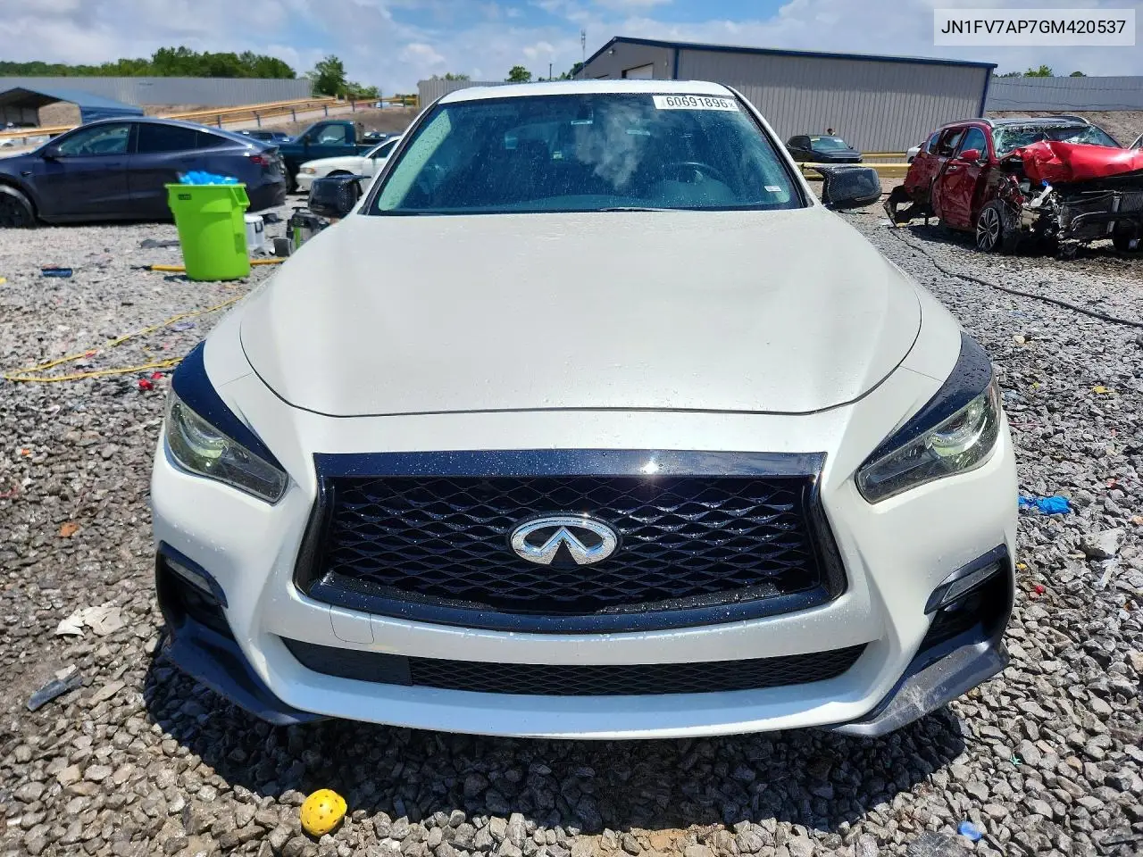 2016 Infiniti Q50 Red Sport 400 VIN: JN1FV7AP7GM420537 Lot: 60691896