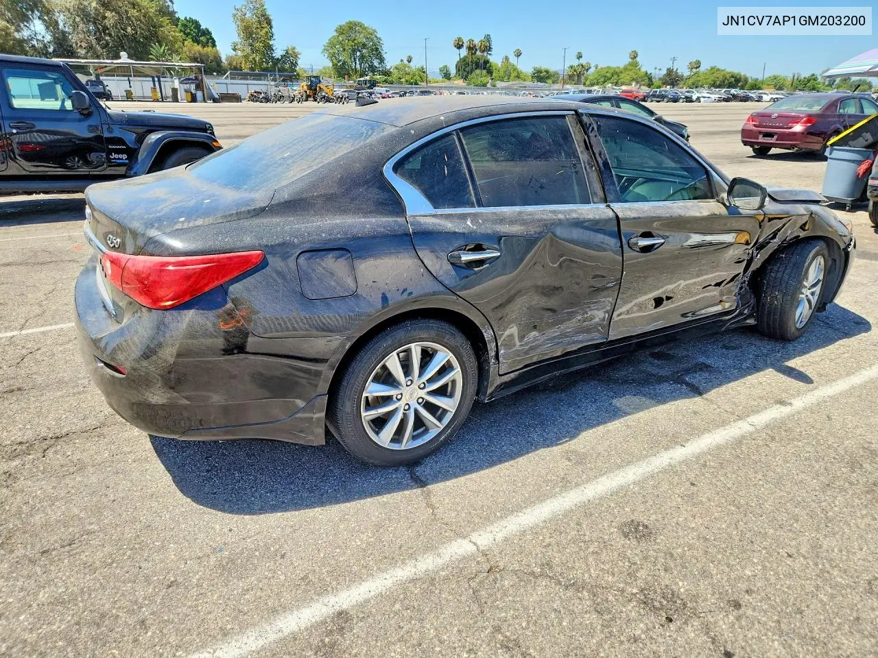 2016 Infiniti Q50 2.0T Premium VIN: JN1CV7AP1GM203200 Lot: 61048506