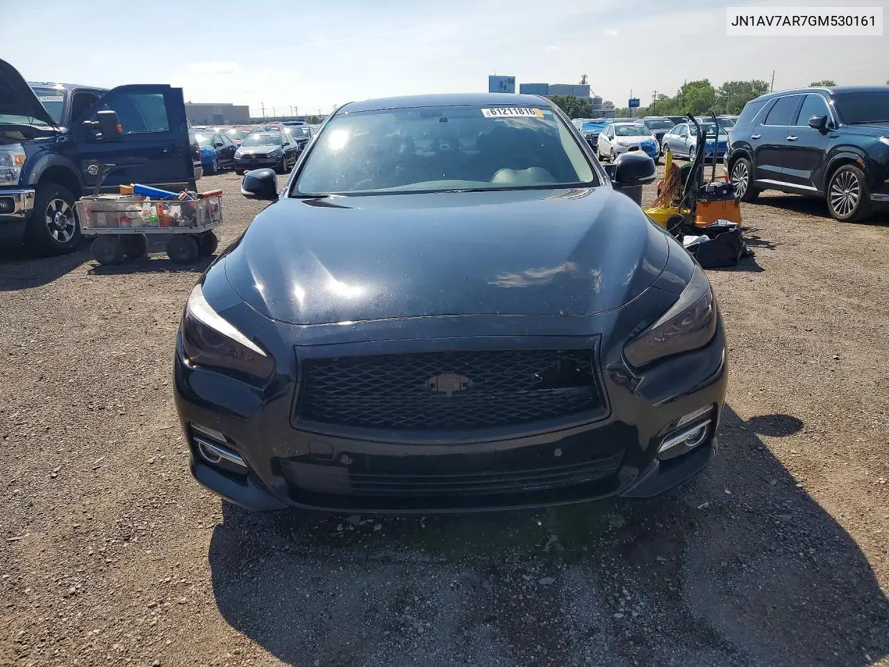 2016 Infiniti Q50 Hybrid VIN: JN1AV7AR7GM530161 Lot: 61211816