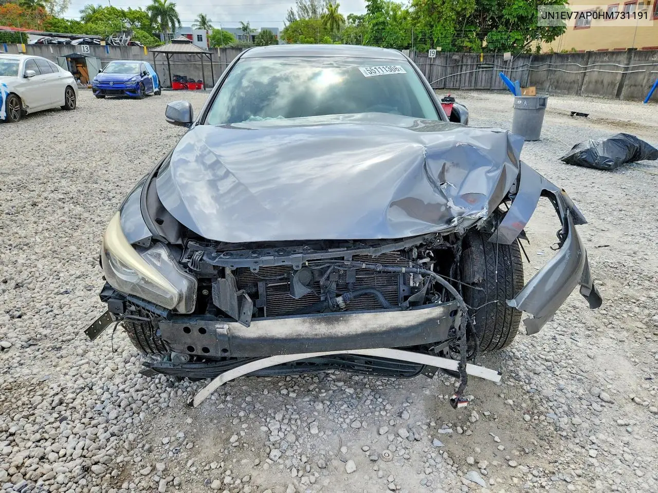 JN1EV7AP0HM731191 2017 Infiniti Q50 3.0T Premium