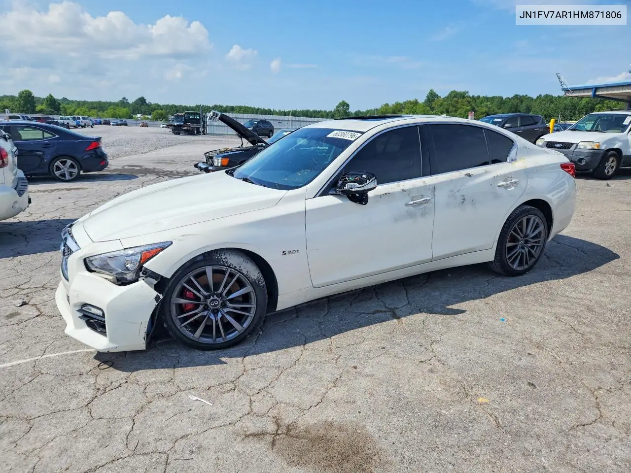 2017 Infiniti Q50 Red Sport 400 VIN: JN1FV7AR1HM871806 Lot: 60360796