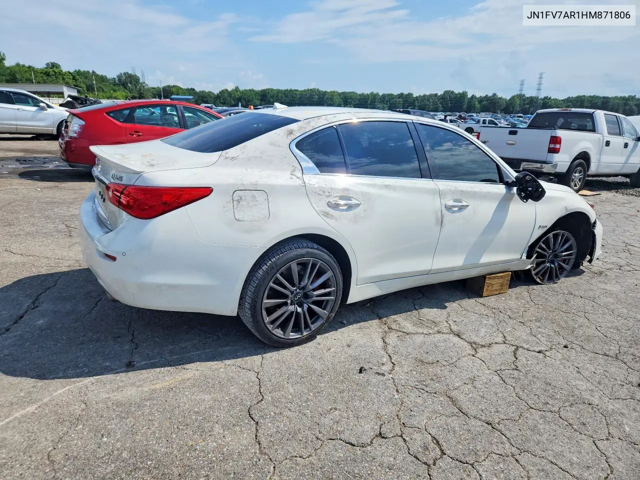 2017 Infiniti Q50 Red Sport 400 VIN: JN1FV7AR1HM871806 Lot: 60360796