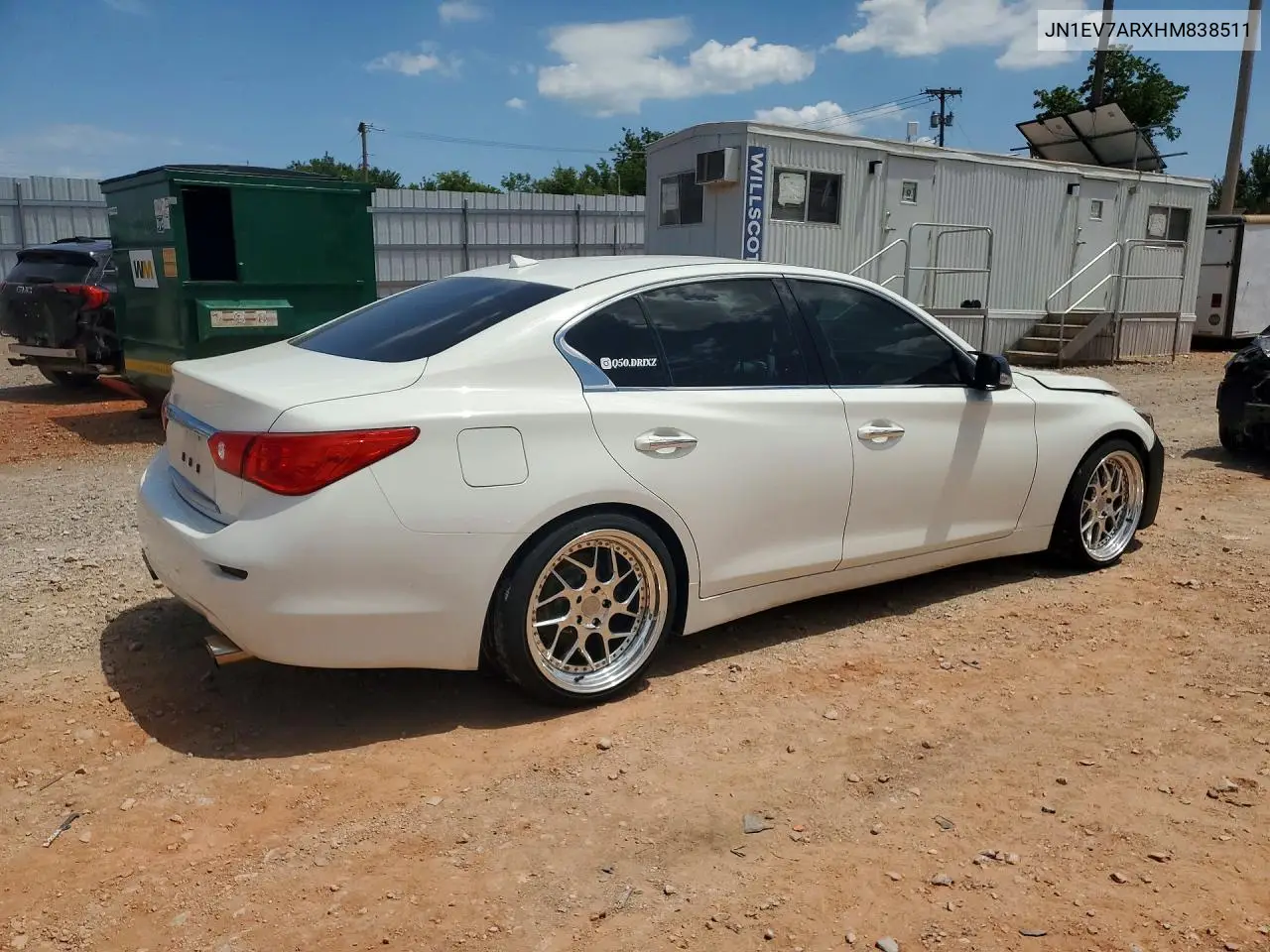 2017 Infiniti Q50 3.0T Signature Edition VIN: JN1EV7ARXHM838511 Lot: 60474566