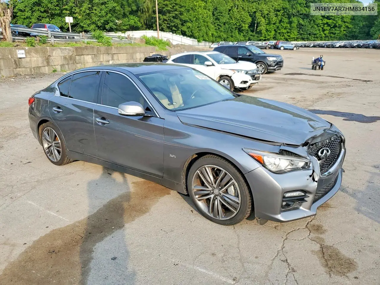 2017 Infiniti Q50 3.0T Sport VIN: JN1EV7AR7HM834156 Lot: 60760246