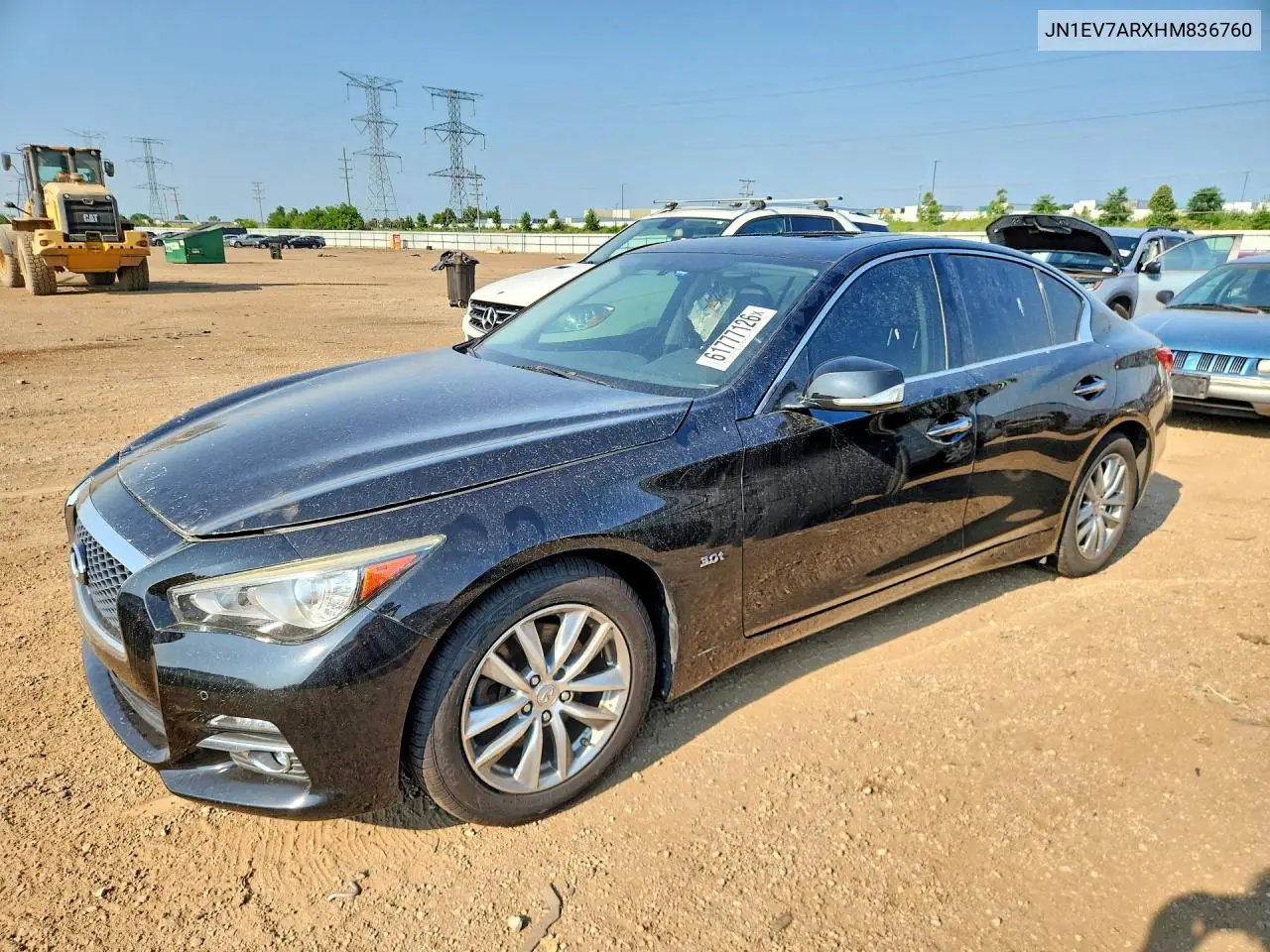 2017 Infiniti Q50 3.0T Premium VIN: JN1EV7ARXHM836760 Lot: 61777126